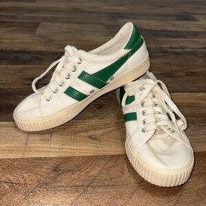 Gola white and green low-top sneakers